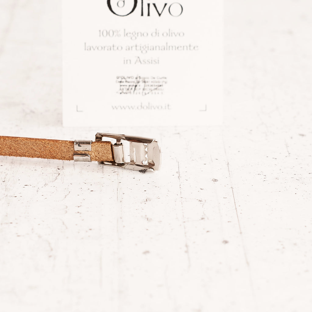 Bracciale in cuoio con Ave Maria