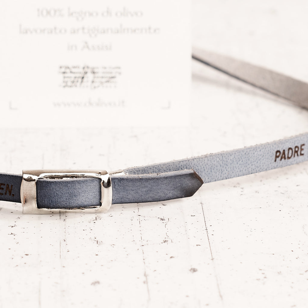 Bracciale in cuoio Padre nostro