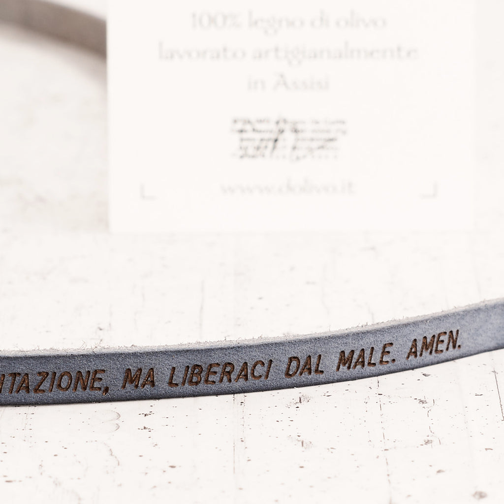 Bracciale in cuoio Padre nostro