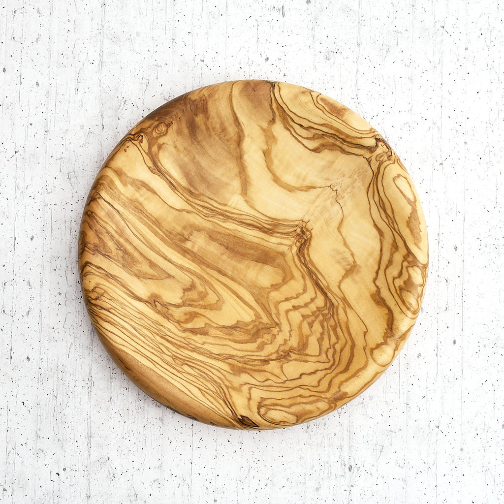 Olive wood and steel vegetable chopper set
