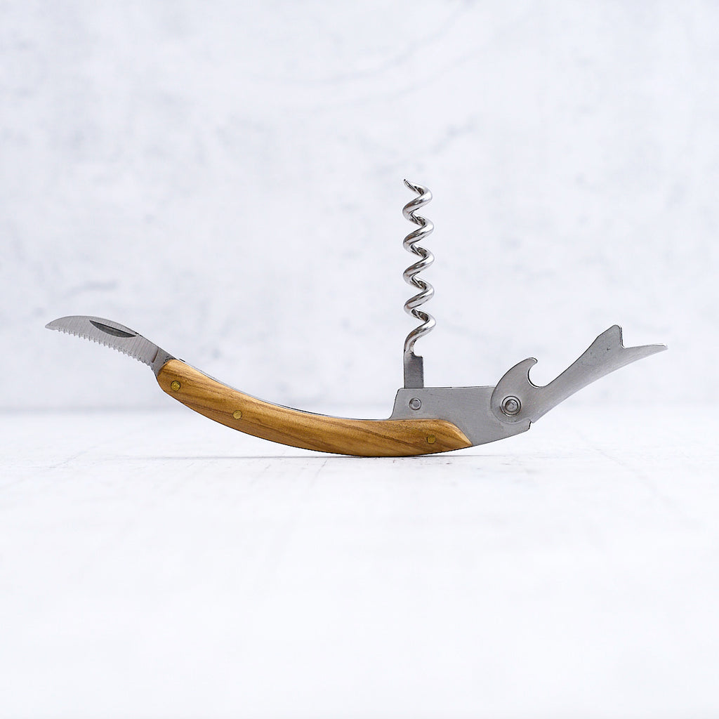 "Bacco" corkscrew in olive wood