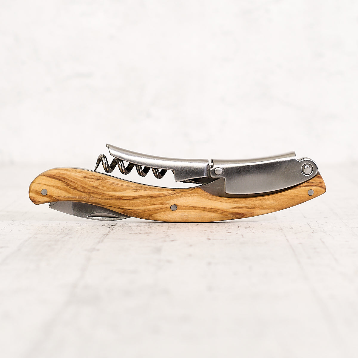 "Ruby" corkscrew in olive wood