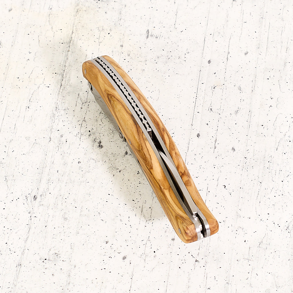"Ruby" corkscrew in olive wood