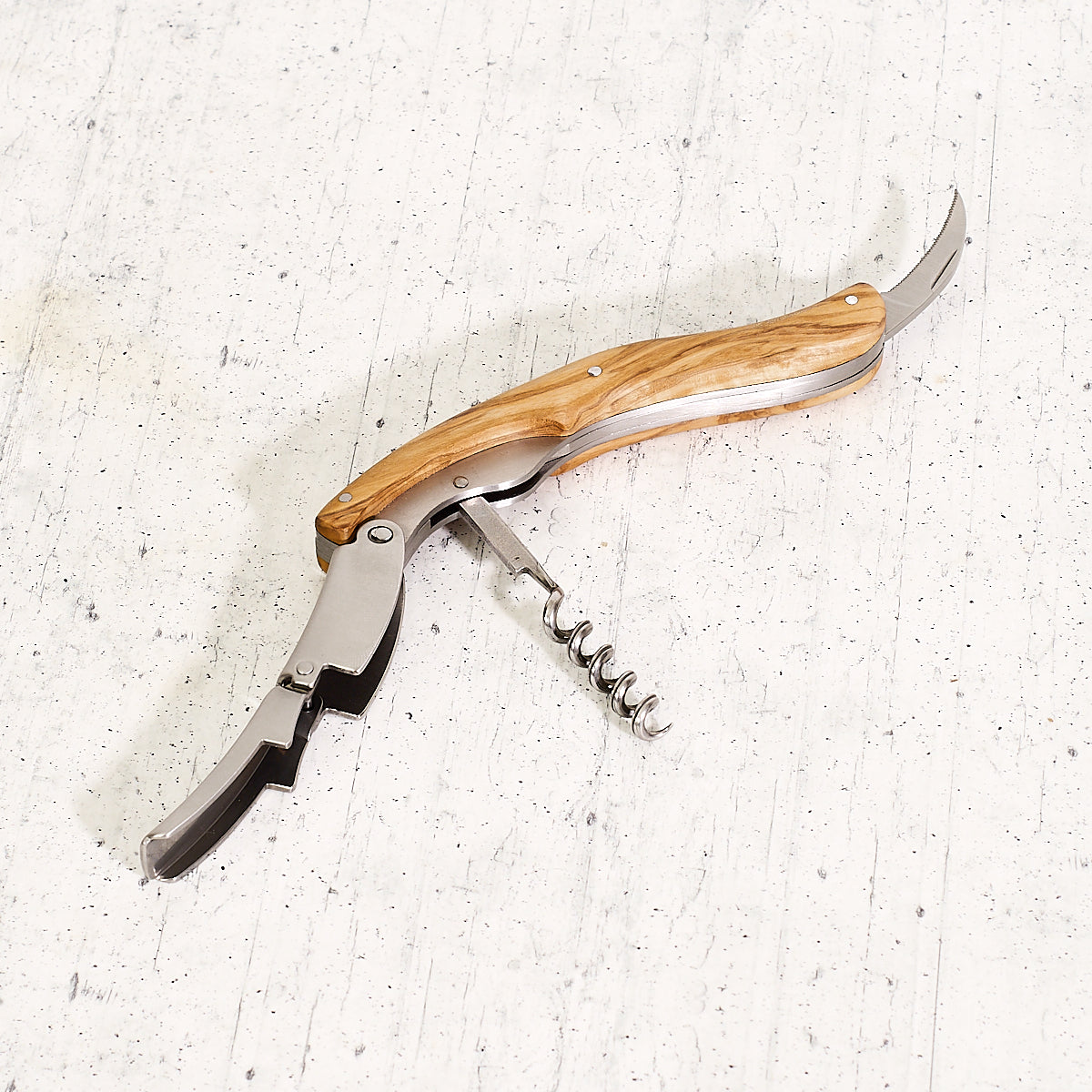 "Ruby" corkscrew in olive wood
