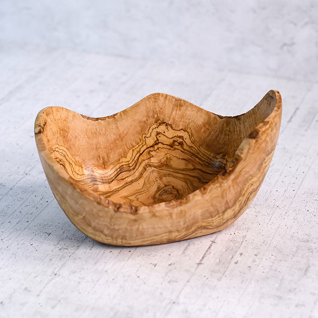 Hand-carved olive wood bowl