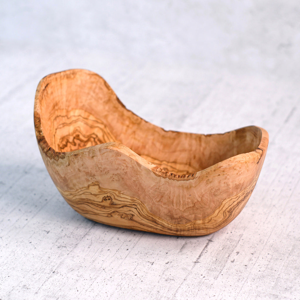 Hand-carved olive wood bowl