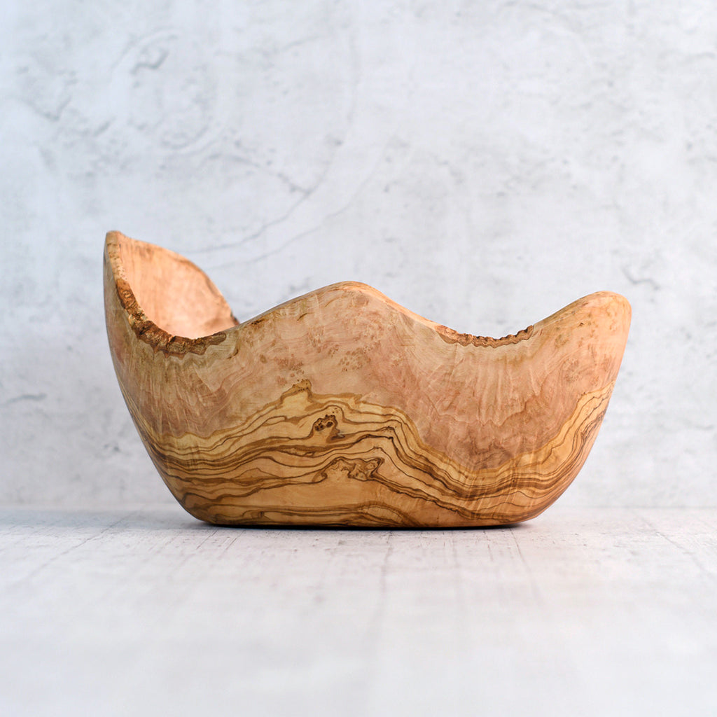 Hand-carved olive wood bowl