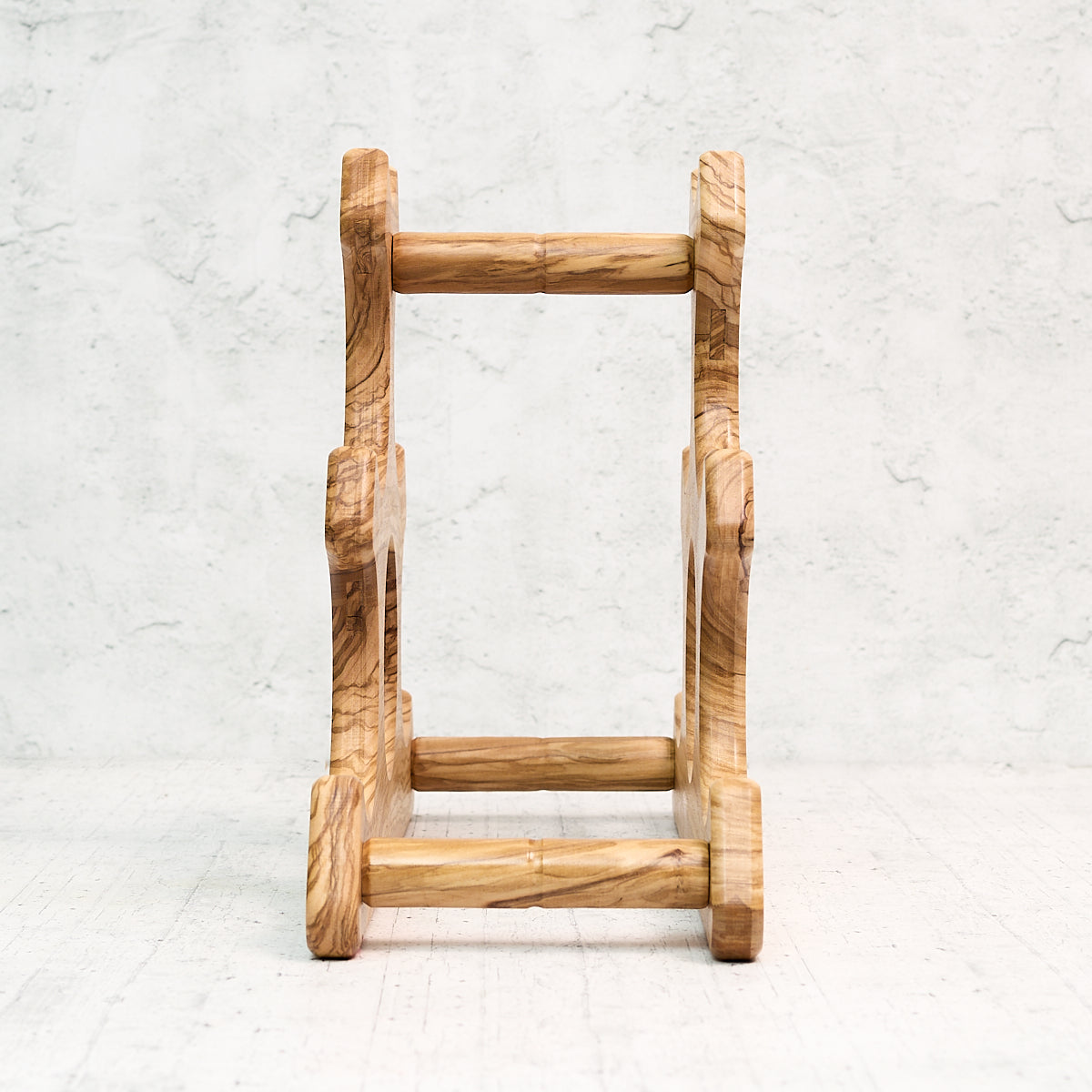 Olive wood wine rack