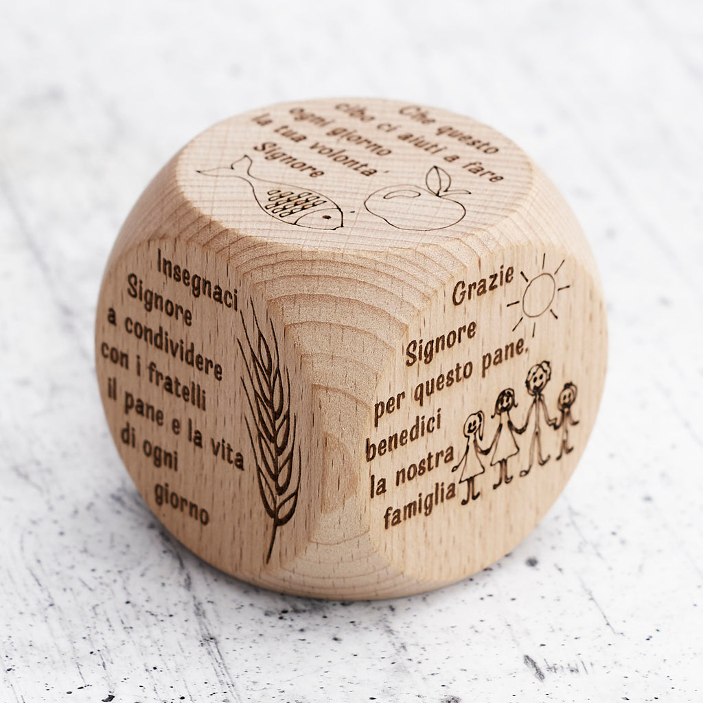 Gebetswürfel aus Holz