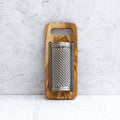 Flat olive wood grater