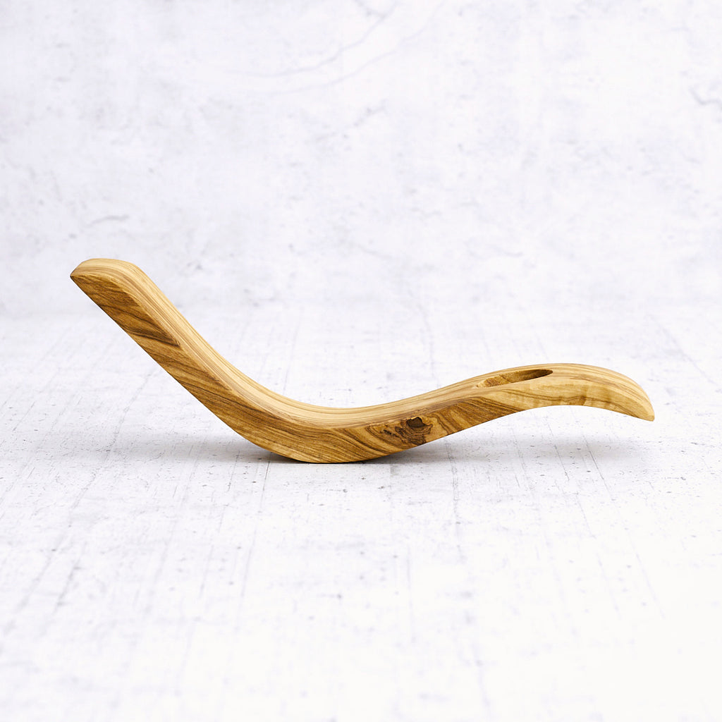 "Essse" olive wood bottle holder