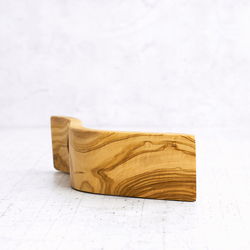 "Essse" olive wood bottle holder
