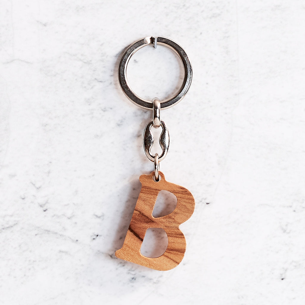 Keychain with initial "B"