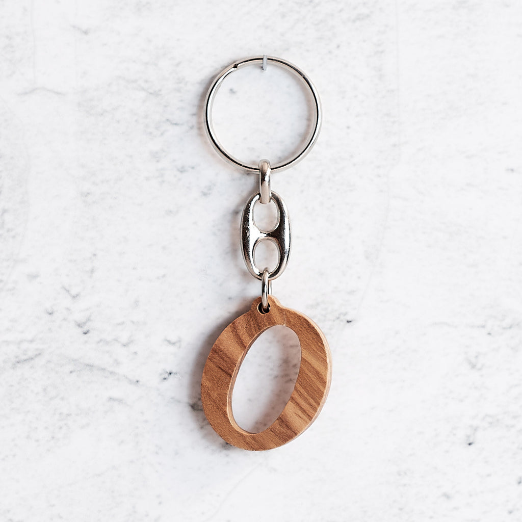 "O" Initial Keychain
