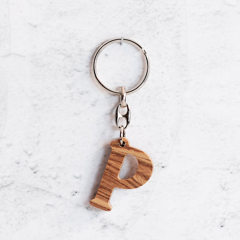 Keychain with initial "P"