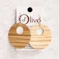 Orecchini in legno di olivo Monica