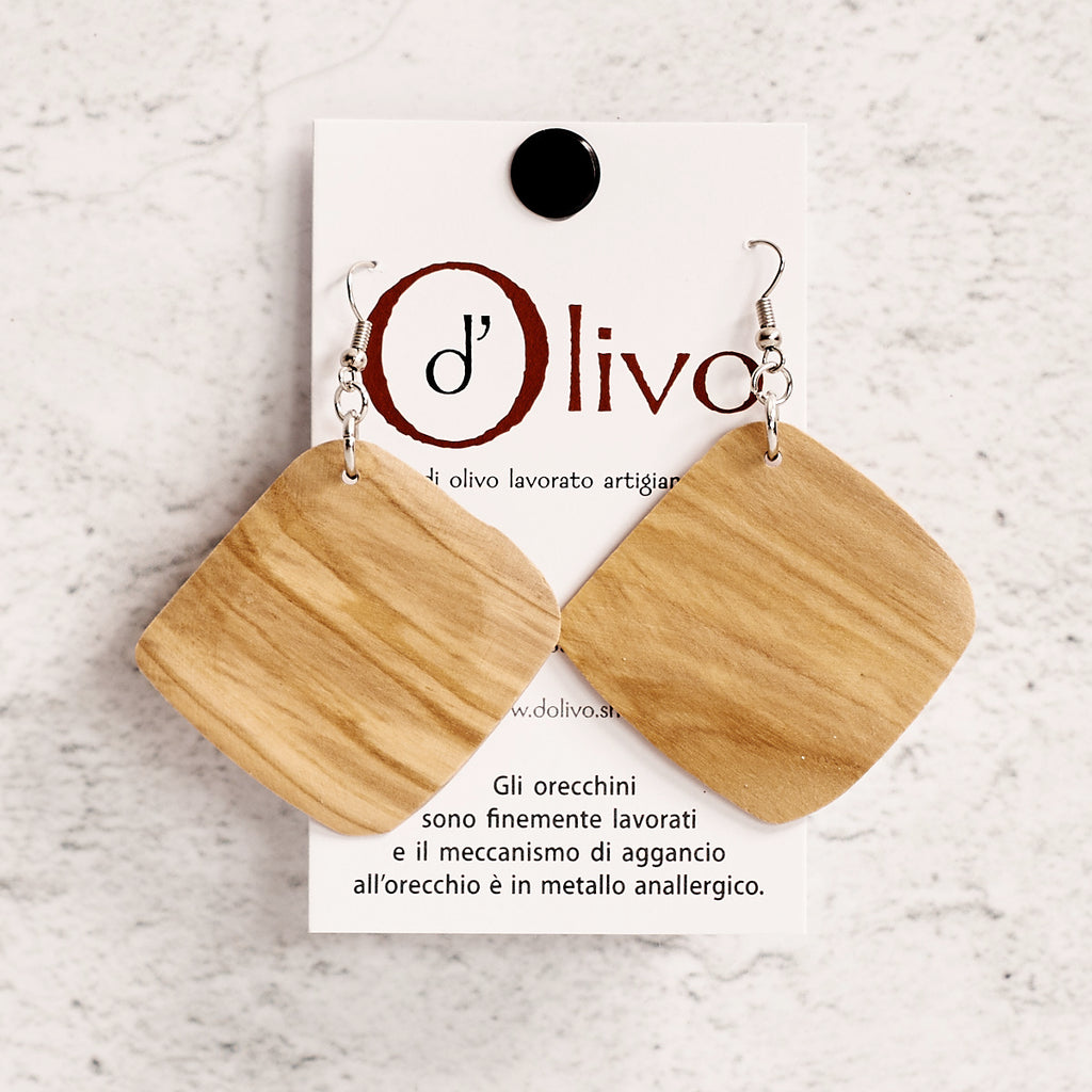 Orecchini in legno di olivo Paola