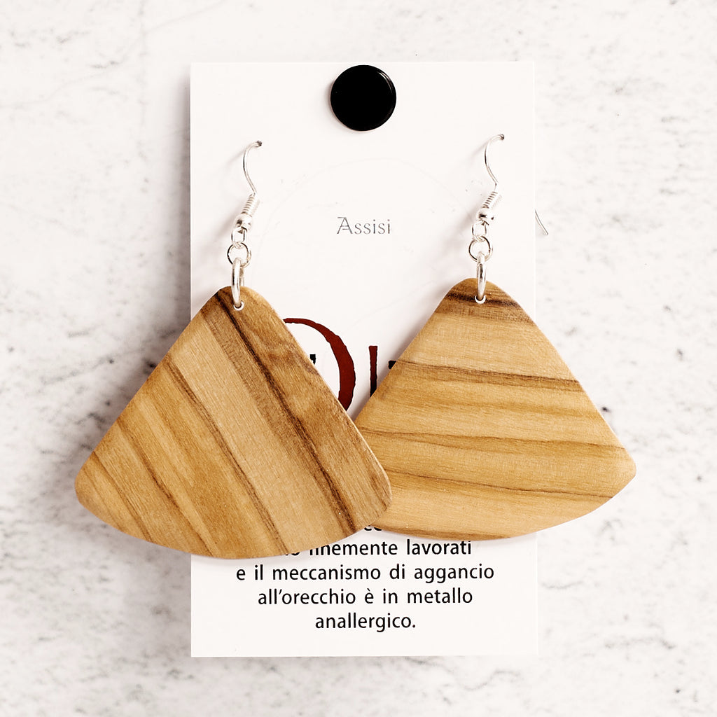 Orecchini in legno di olivo Sara