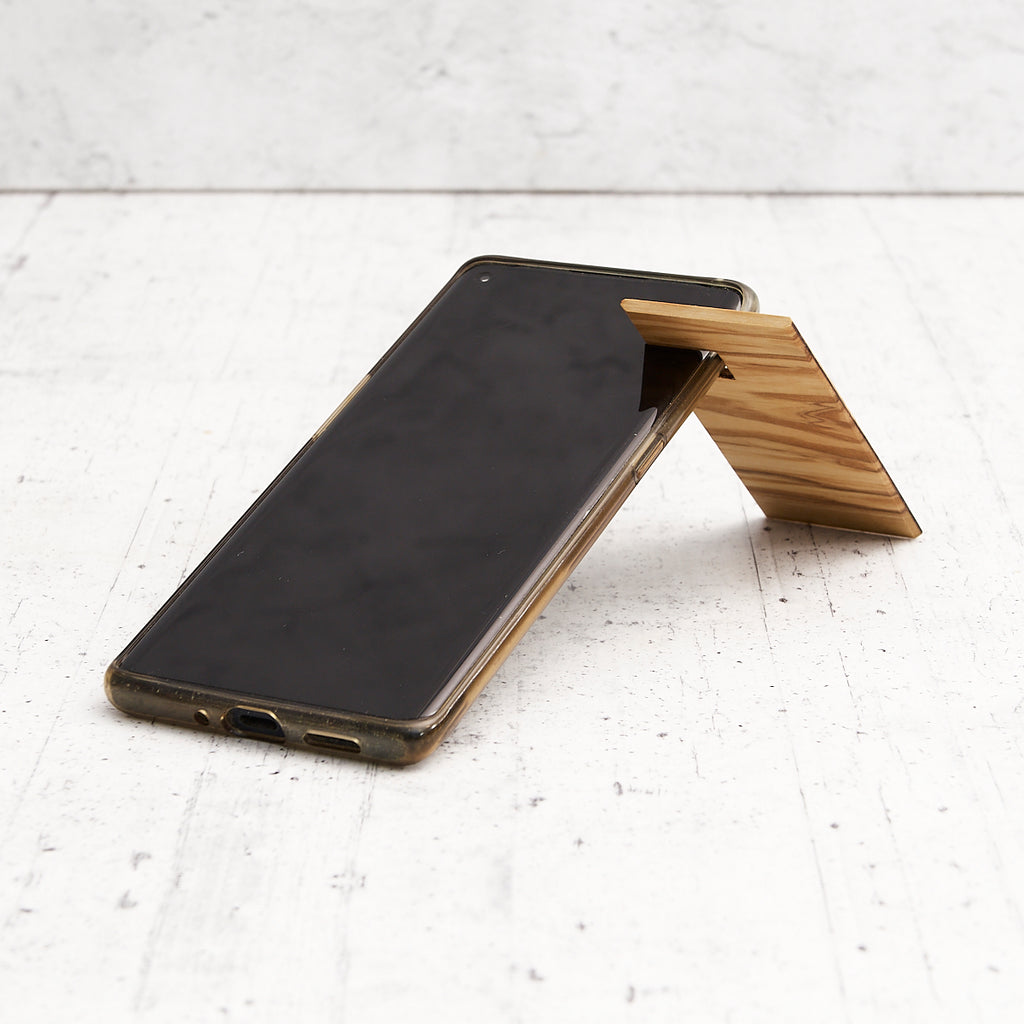 Wooden phone holder