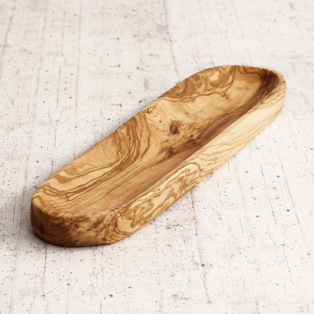 Long olive wood spoon rest