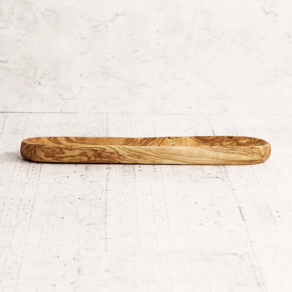 Long olive wood spoon rest