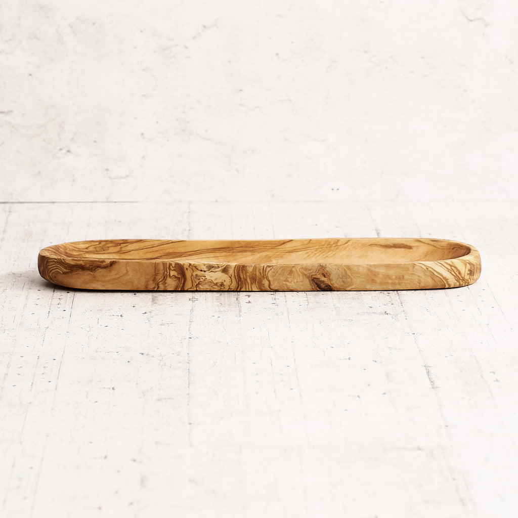 Long olive wood spoon rest