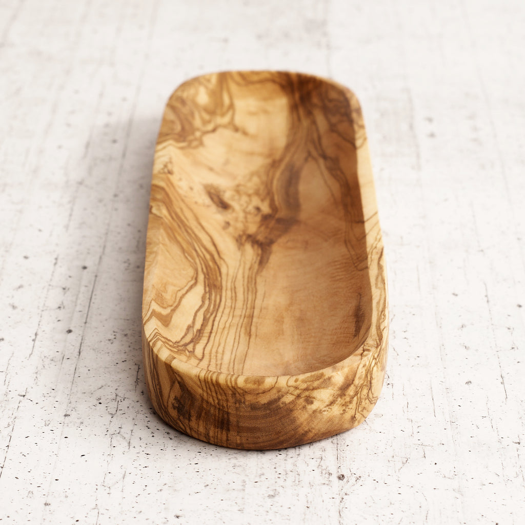 Long olive wood spoon rest
