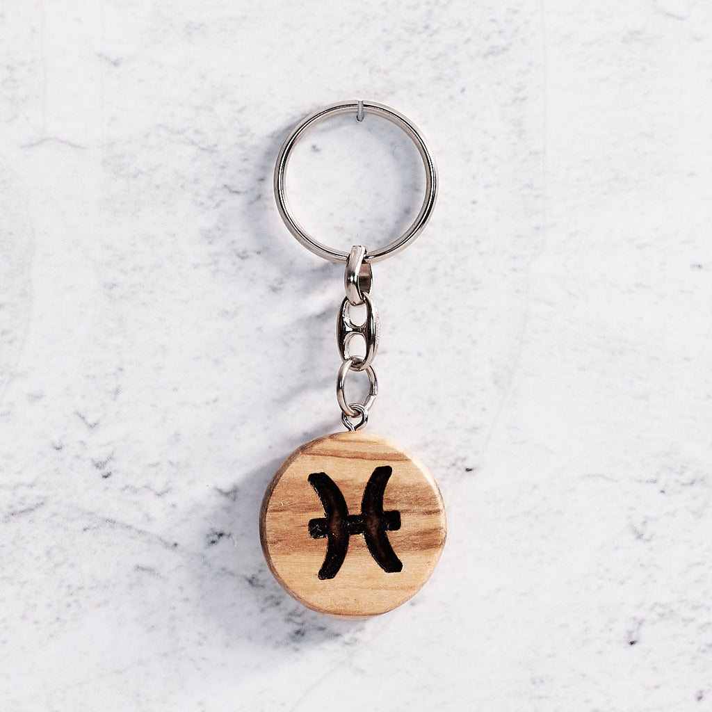 "Pisces" zodiac sign keychain