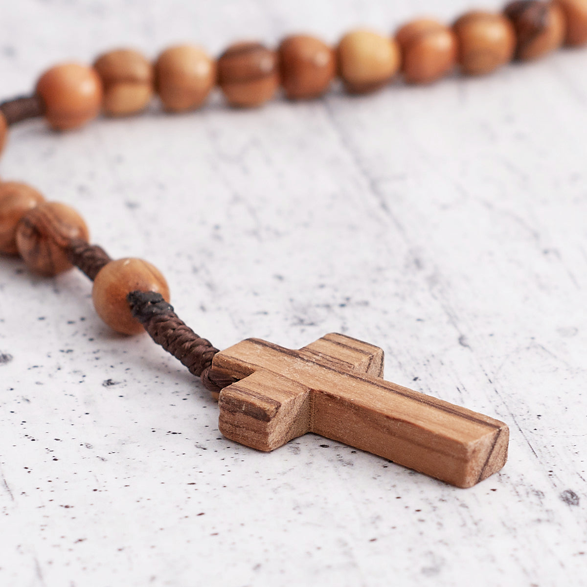Rosario "San Rufino" in legno di ulivo