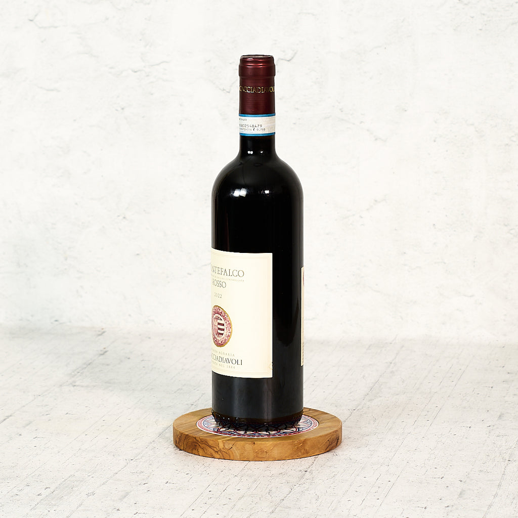 Coaster - olive wood and ceramic coaster