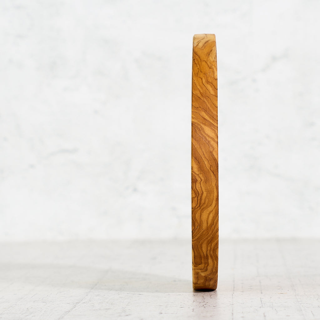 Coaster - olive wood and ceramic coaster