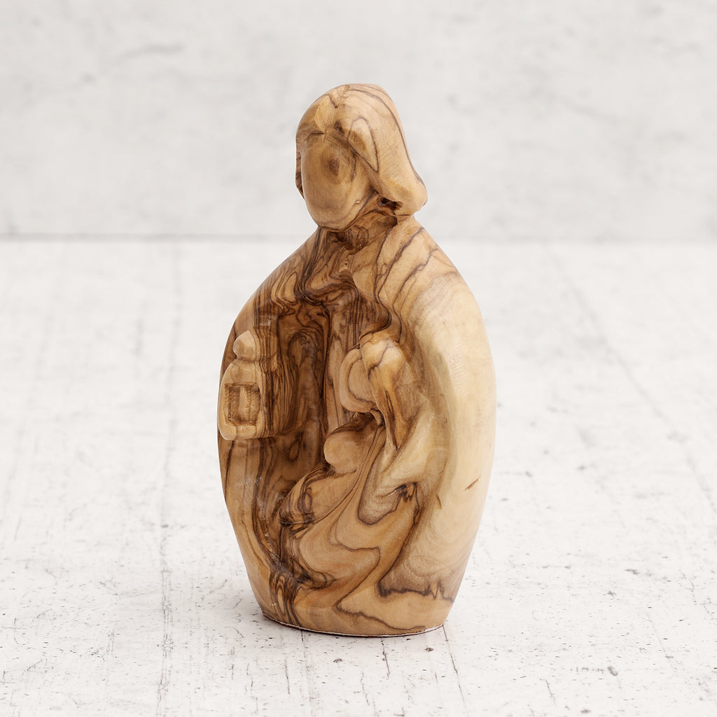 Holy Family in olive wood - hand carving