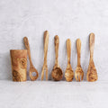Multi-purpose olive wood cutlery set