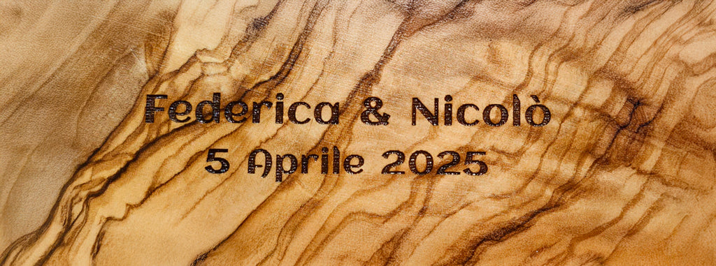 Coaster - olive wood and ceramic coaster