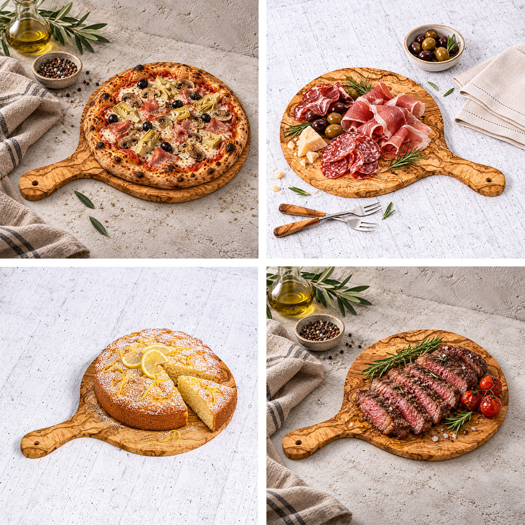 Tagliere "Napoli" in legno di Ulivo