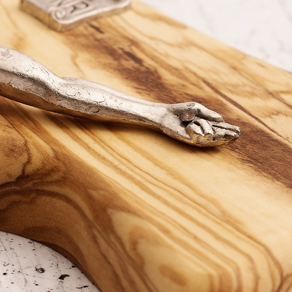 Olive wood Tau cross with corpus