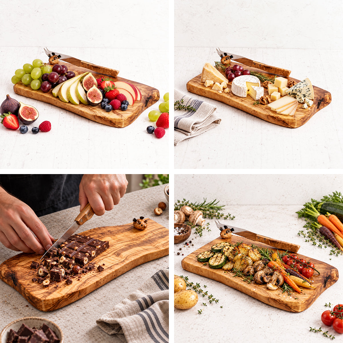 Tagliere "assaggi" in legno di olivo