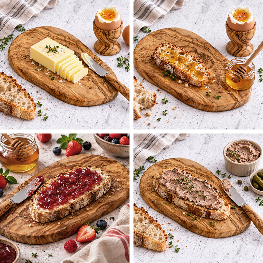 Taglierino “fetta rustica" in legno di Ulivo