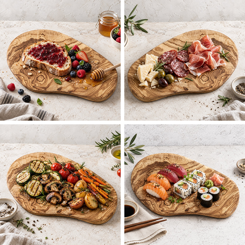 Modern olive wood cutting board